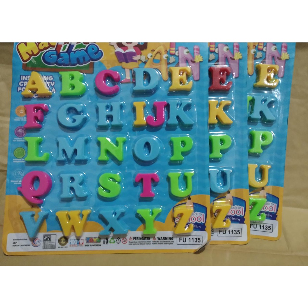 Mainan Edukasi Anak Belajar Mengenal Huruf ABCD Magnetic Game Huruf Abjad FU1135 - Mainan Anak Laki-laki Perempuan Usia 3 4 5 6 7Tahun Kado Hadiah Edukasi