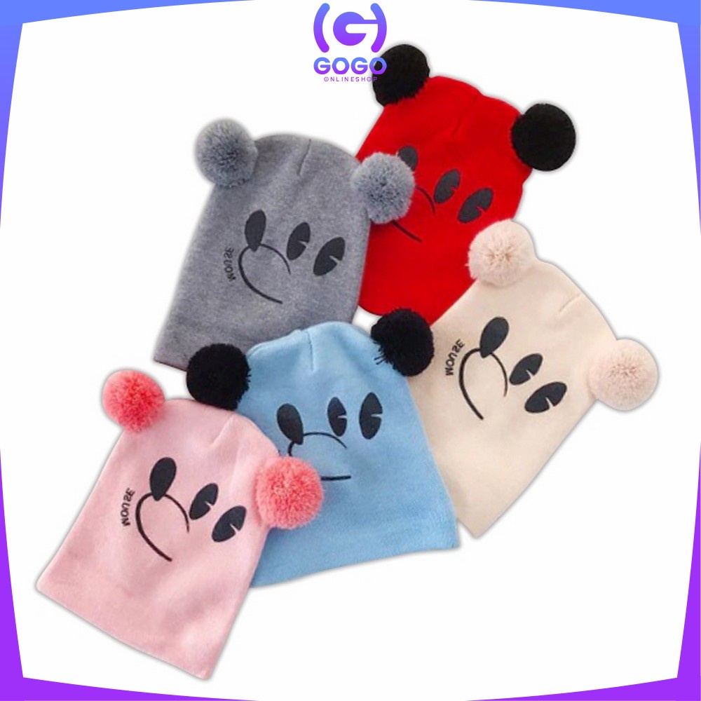 GOGO-P17-25 Topi Kupluk Anak Karakter Kucing | Bear / Topi Rajut Bayi Korea / Topi Anak Laki &amp; Perempu