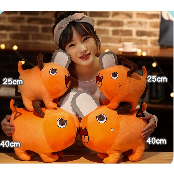 Mainan Boneka Plush Bentuk Anjing Pochita Saw Man Ukuran 25 / 40cm Untuk Hadiah Anak