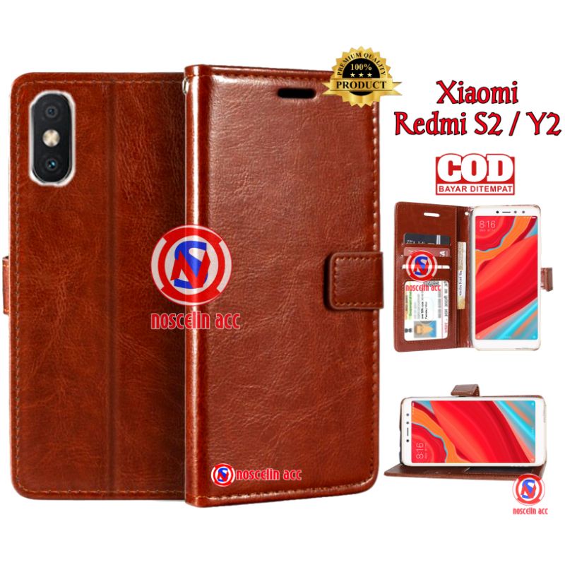 Xiaomi Redmi S2 / Y2 Flip Cover Wallet Sarung Dompet Hp Xiaomi Redmi S2 / Y2 Case PREMIUM | Kesing Hp | Casing Cover