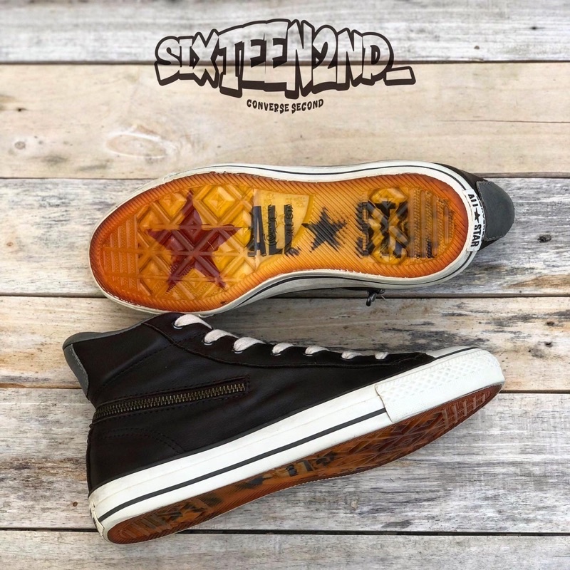 [ Size 42 ] CONVERSE STAR PLAYER x JOHN VARVATOS TORNADO ZIP TARMAC LEATHER