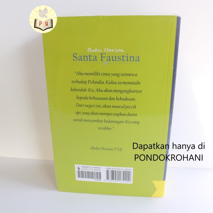 

BUKU HARIAN SANTA FAUSTINA (EDISI REVISI TERBARU) PENERBIT KANISIUS