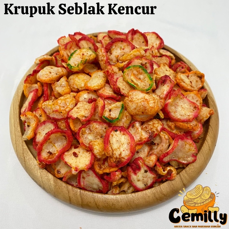 

[CEMILLY] 1Kg/500gr Krupuk Seblak Kencur Cemilan Snack Kiloan