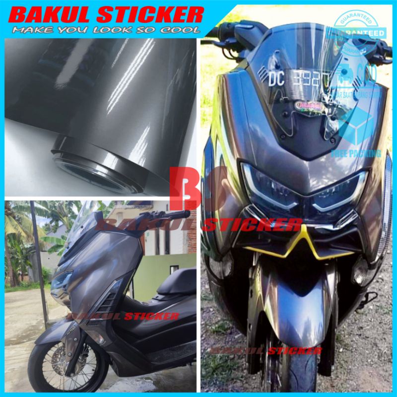 Stiker Skotlet Dark Grey Candy Metalik Scotlite Abu Metalic