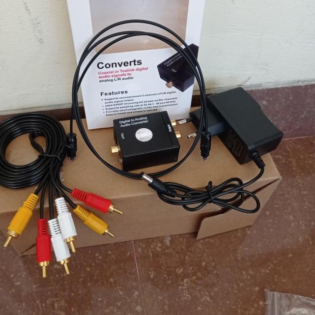 Paket Digital to analog Audio Converter + Kabel Optik