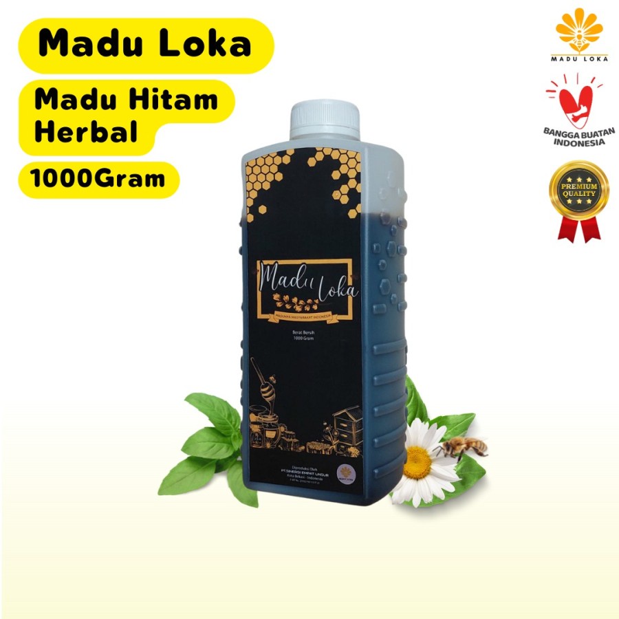 

Madu Hitam ( Pahit ) Herbal Asli 1 KG Hello Honey