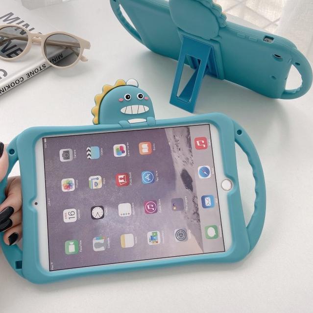 Soft case silikon mini 1 2 3 4 5 karakter anak minnie dino - IPAD MINI 123, DINO HANDLE