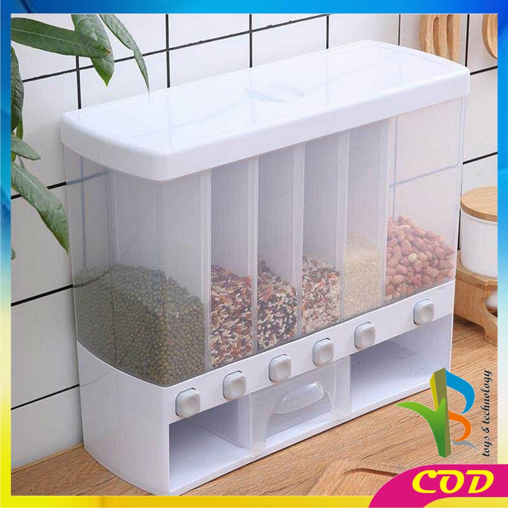 RB-C194 Dispenser Makanan Kering Tempat Penyimpanan Beras Sereal Biji Bijian Rice Box Food Dispenser