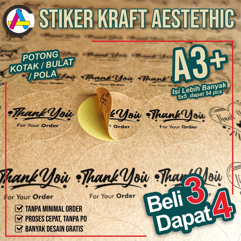 

(Beli 3 dapat 4) Stiker Kraft A3 plus / Sticker Craft / Stiker Rustic / Stiker Souvenir / Stiker Aestetic / Stiker Kemasan / Stiker Segel Thankyou