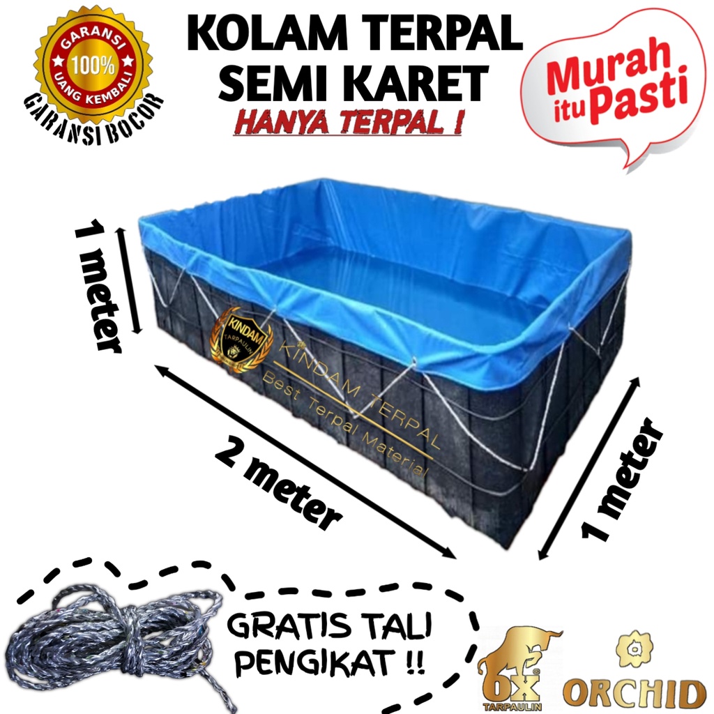 Jual TERPAL KOLAM SEMI KARET 2x1x1 ORCHID BERGARANSI MURAH KOLAM