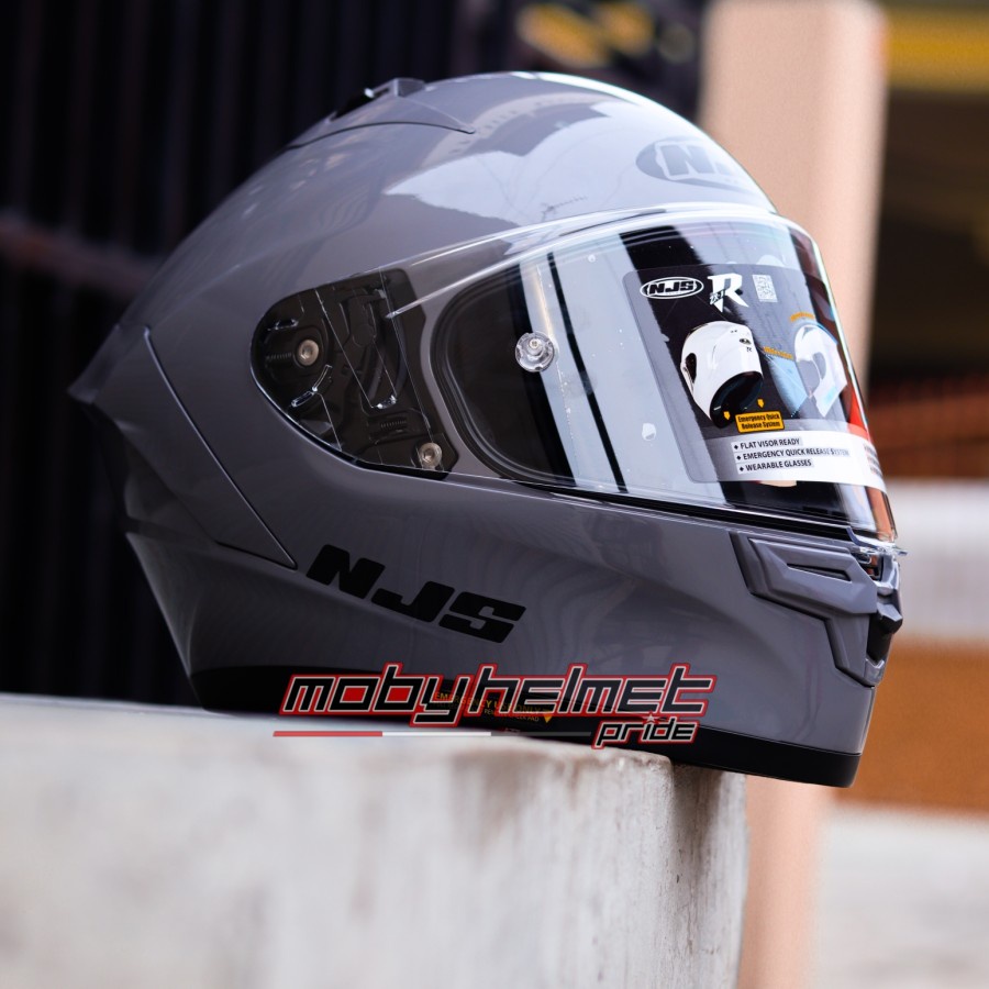 Helm NJS ZX1R - ZX-1R Stone Grey - Glossy