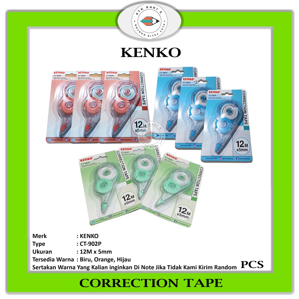

KENKO - Correction Tape CT 902P Pastel -Pcs