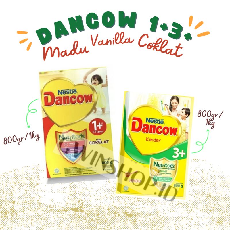SUSU FORMULA BAYI BALITA DANCOW 1+ Susu Madu vanila cokelat / dancow 1+ madu / dancow 1+ vanila / da
