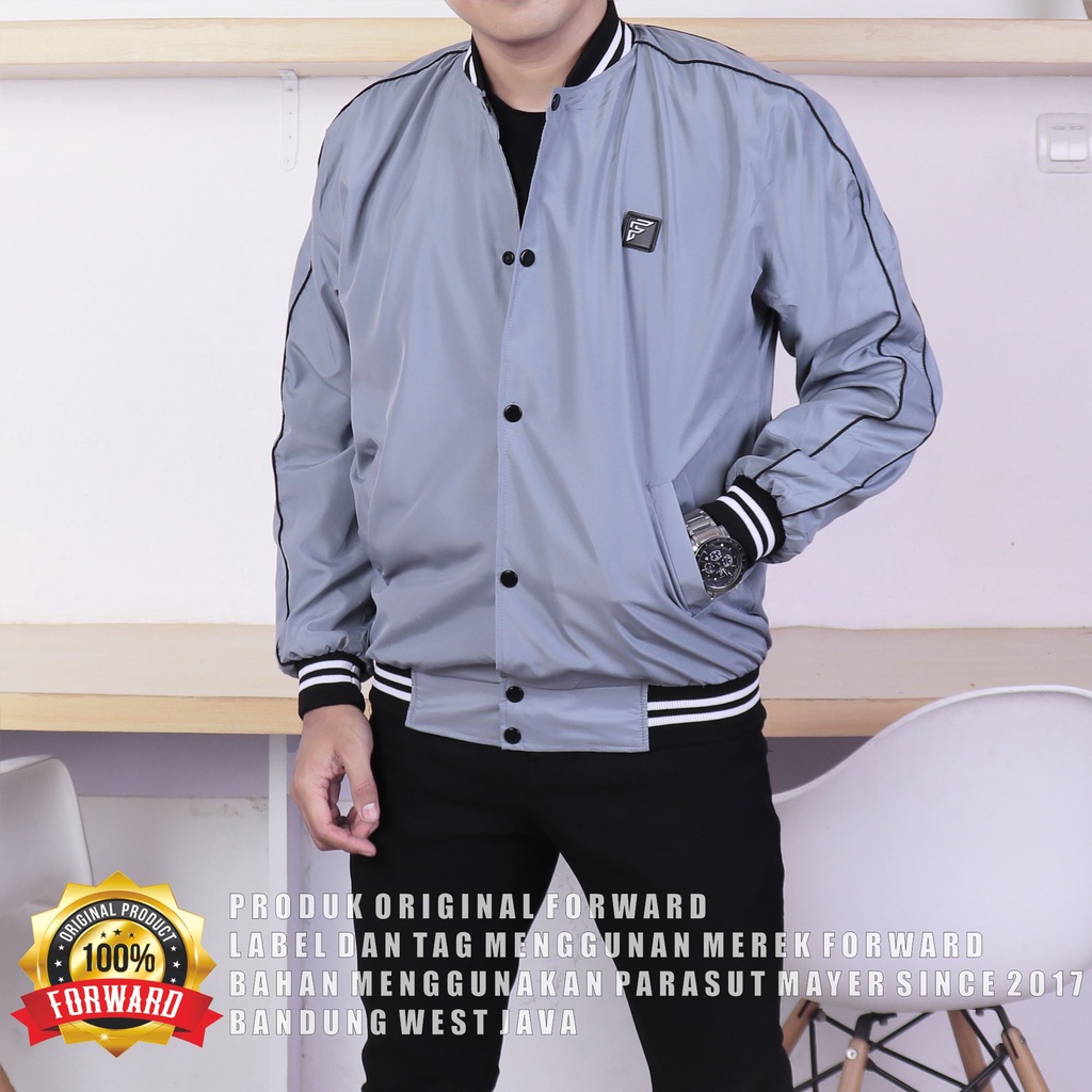 Forward System A Jaket Baseball Varsity Jacket Base Ball Unisex Korean Style Remaja M L XL