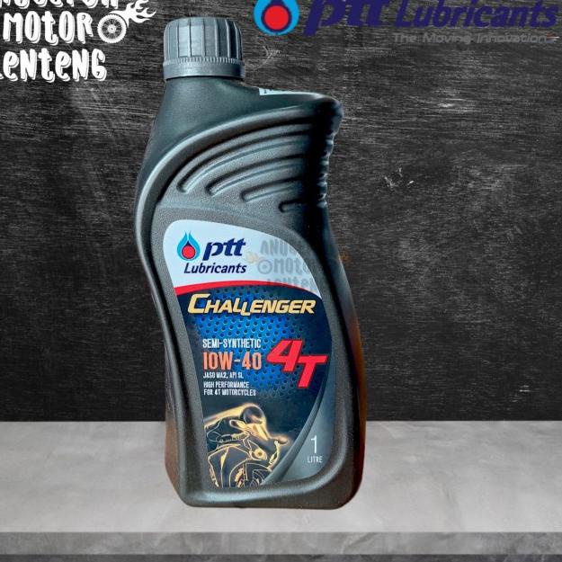 Oli PTT 10W-40 Challenger 4T 4tak 1L Semi Sythetic Jaso MA2-API SL