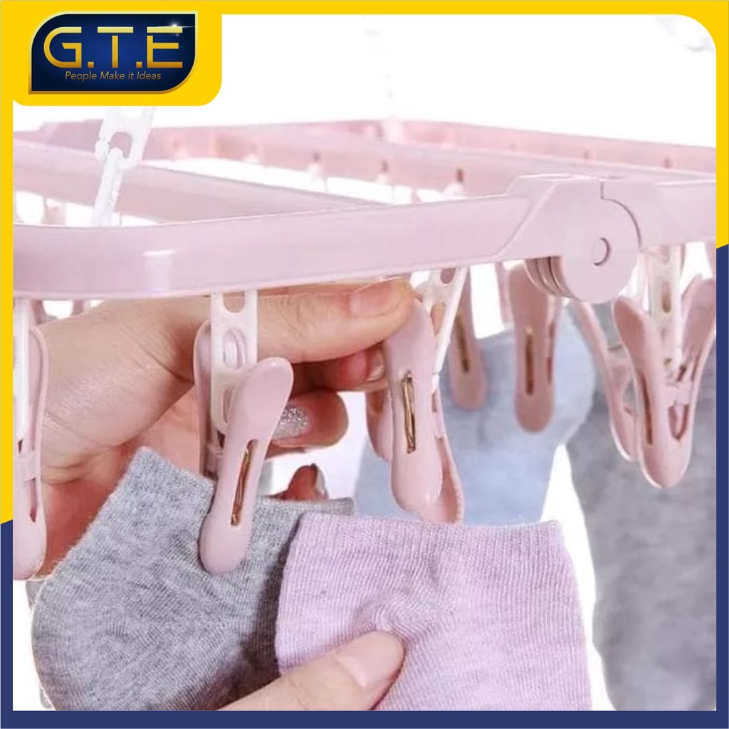 GTE | HANGER SERBAGUNA 32 JEPIT | GANTUNGAN BAJU | GANTUNGAN JEMURAN | 32 HOOK