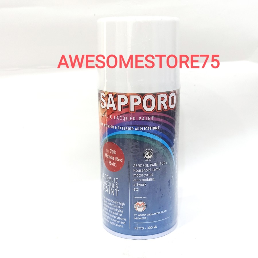 SAPPORO CANDY TONE 701 708 HONDA RED R-4C Merah Cat Semprot Pilox Pylox