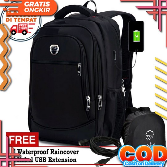 Tas Ransel Pria Distro Keren Backpack Murah Asli Casual Laki Kerja Kuliah Simple Punggung Korean Sty