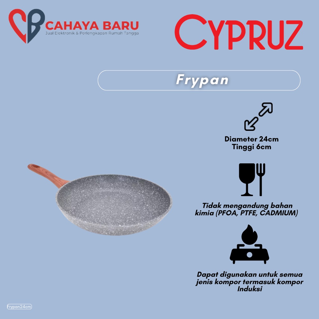 CYPRUZ FRYPAN 24CM MARBLE
