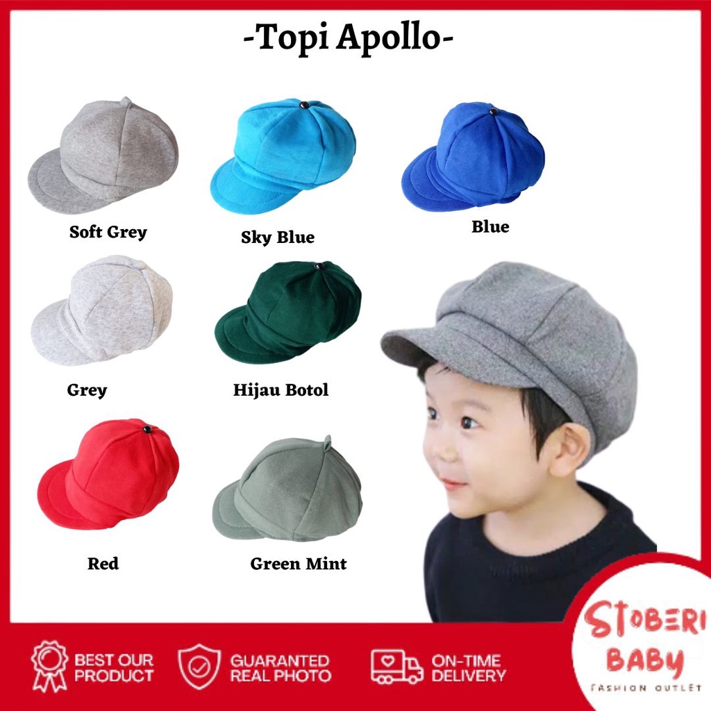 stoberi baby - TOPI APOLLO Anak Topi Baseball Topi Model Apolo Anak Unisex part2