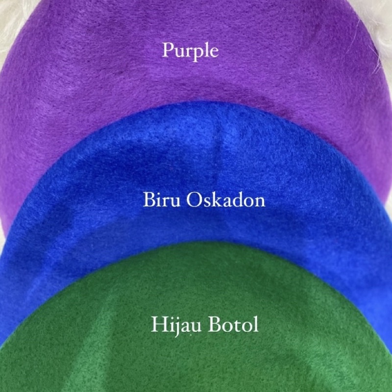 TOPI BARET WARNA (PURPLE) BAHAN FLANEL | BARET PRAMUKA PASKIBRA