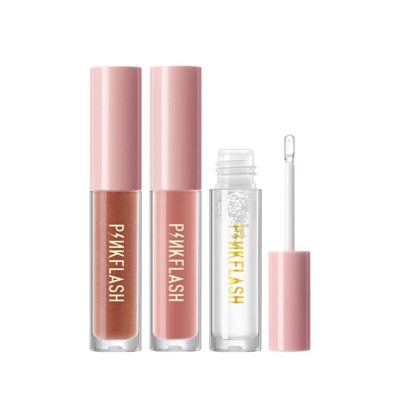 PINKFLASH  OhMyGloss Moisturizing Shine and Shimmer Plumping Lip Gloss Liquid | PINK FLASH Watery Glam Lip Gloss Lipstick Super Glossy