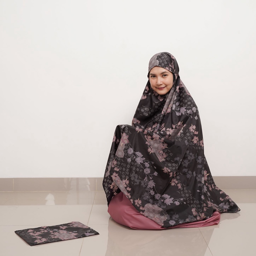 ALIF MUKENA MINI MOTIF PARASUT PREMIUM KOREA TRAVEL - DAISY IN CHATEAU ROSE ( MKN-212 )