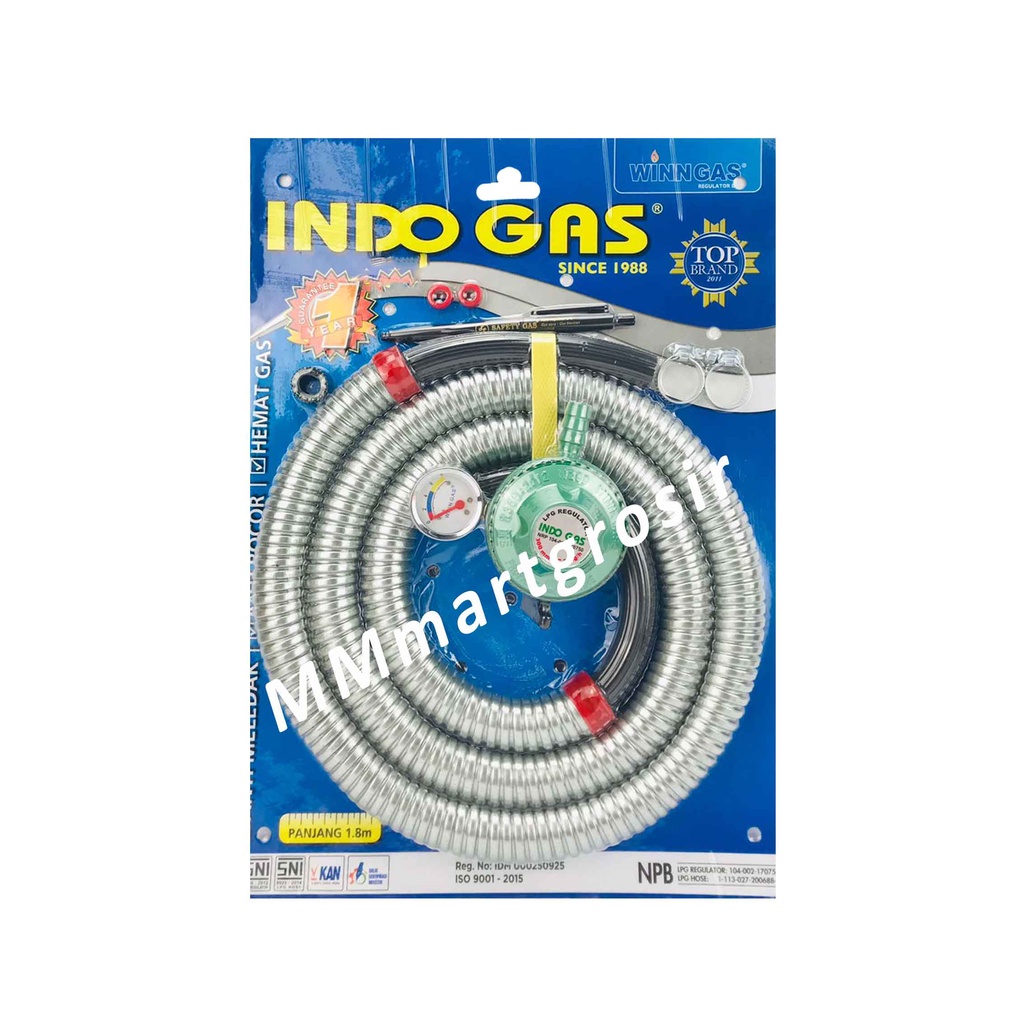 Selang Indo Gas / Selang Gas Yoshida / Paket Selang Gas / Selang Gas 1.8M