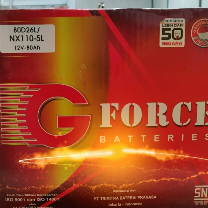 Jual aki gforce 80D26L / NX110-5L type basah | Shopee Indonesia