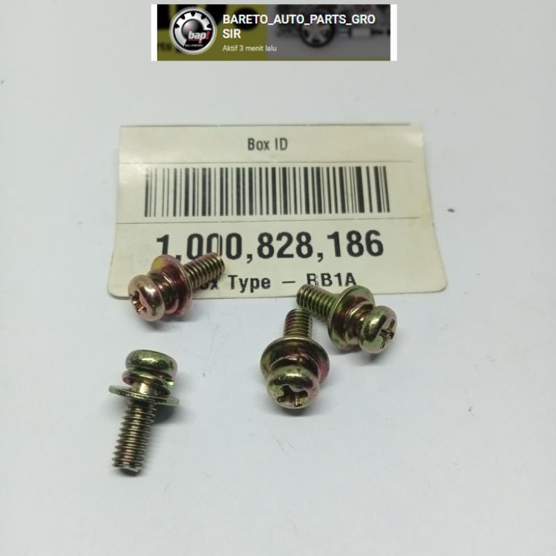 BOLT M4X12 ORIGINAL BAUT 7 M4 1,2CM BAUT KARBULATOR DOBELE RING BAUT ORI