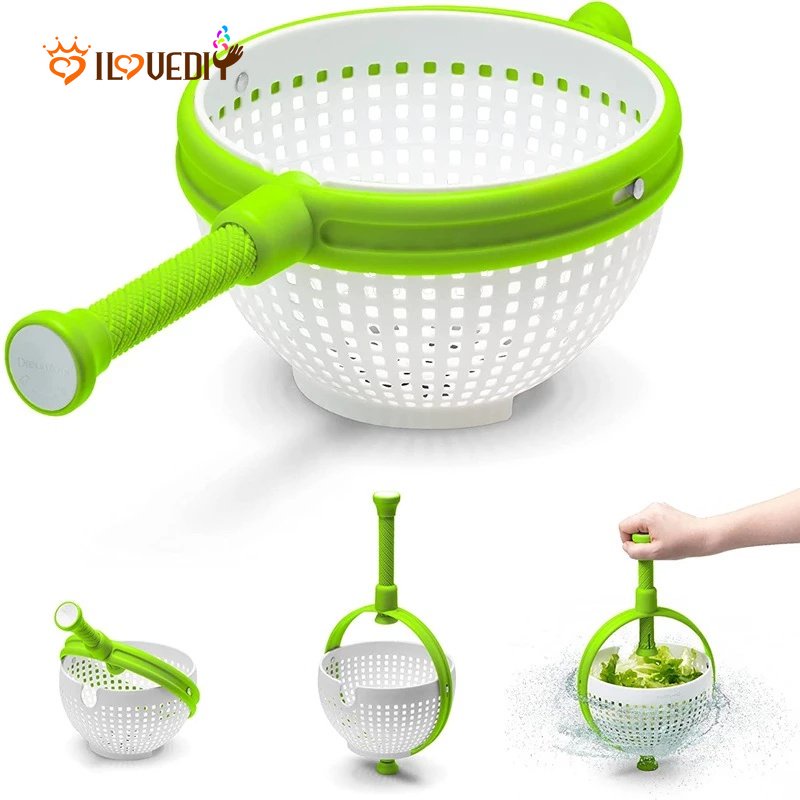 Keranjang Pengering Sayuran / Buah Model Lipat Kapasitas Besar Hemat Tenaga Untuk Dapur