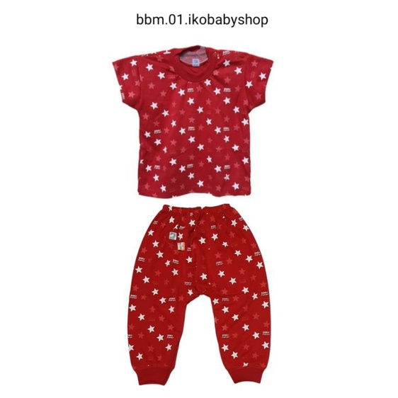DDKU Setelan oblong pedek + celana panjang,ukuran: -M-L-XL,motif bintang #IKOBABY#SNI.