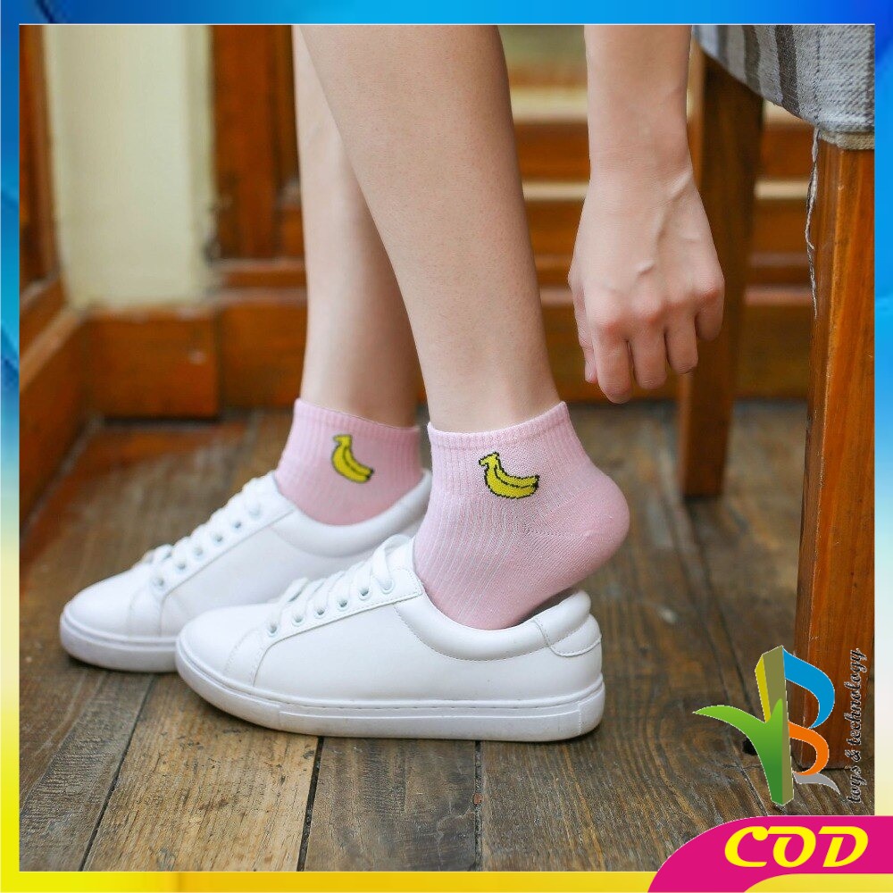 RB-P55-P58 Kaos Kaki Pendek Dewasa / Kaos Kaki Semata Kaki Polos / Kaos Kaki Ankle Wanita Motif