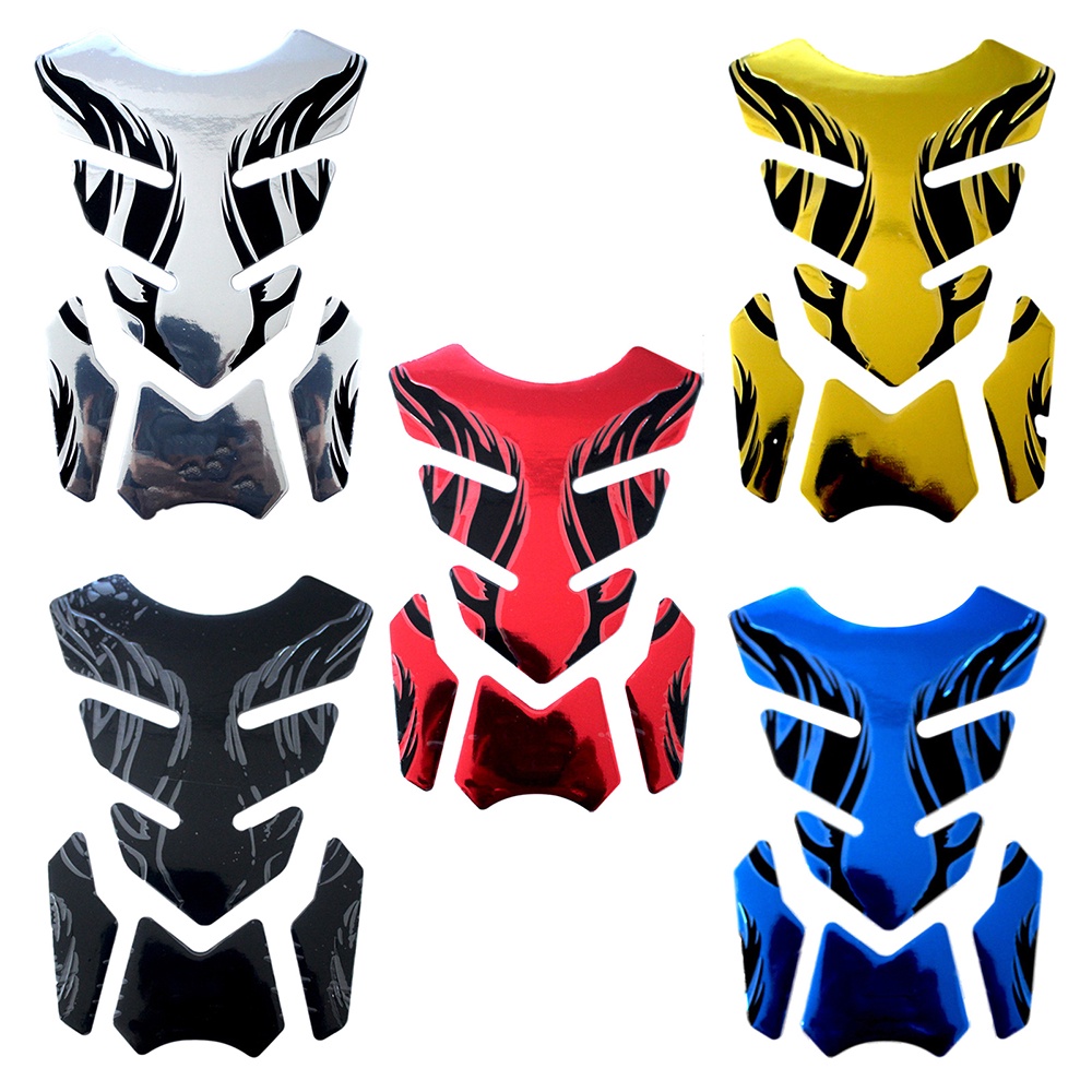 Fishbone 3D Rubber Tank Pad Stickers Honda Oil Gas Protector Cover Decoration Flame Motorcycle Accessories untuk YAMAHA