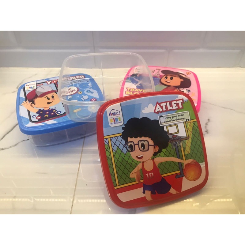 Ompreng sekat/Ompreng biggy/Tempat makan anak/lunch box/souvernir