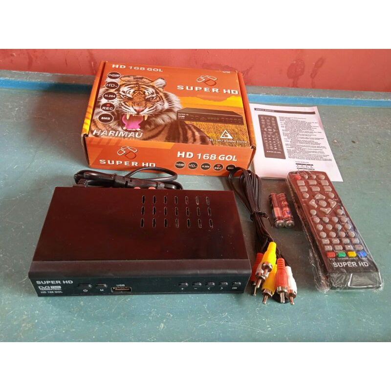 set top box Tv digital Harimau super HD 168 GOL