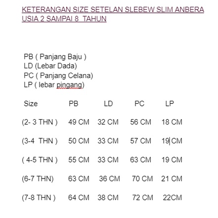 Setelan slebew pakai kancing bahan cringkel usia 2 sampai 8 tahun