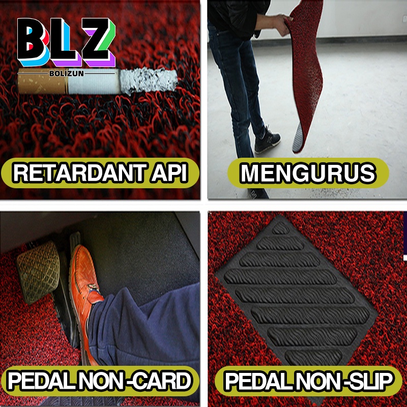 Bolizun KARPET MOBIL MIE PREMIUM UNIVERSAL /UNTUK SEMUA MOBIL Bihun Tebal 18mm - 4 Warna