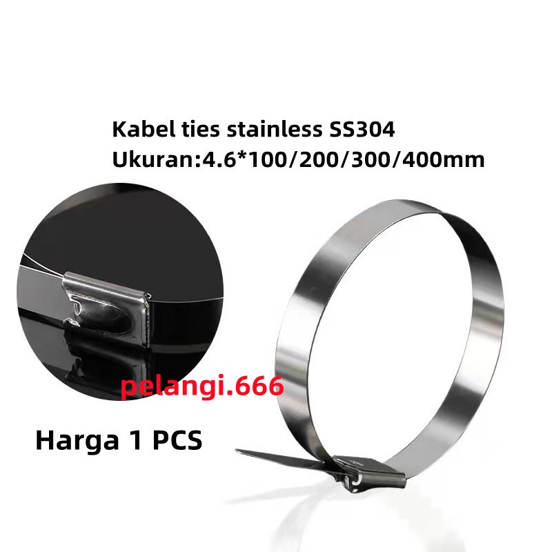 Kabel Ties/Kabel Tis Stainless SS304 10cm/20cm/30cm/40cm Exhaust/Knalpot Motor Mobil