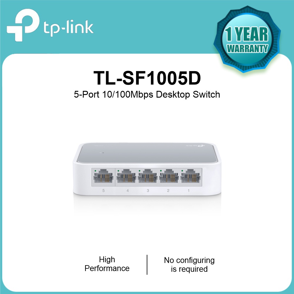 TP-LINK TL-SF1005D 5-port 10/100Mbps Desktop Switch Hub TP LINK Garansi Asli