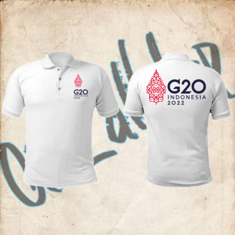 Kaos Tshirt Baju Kerah Distro G20 INDONESIA 2022 Custom Indonesia