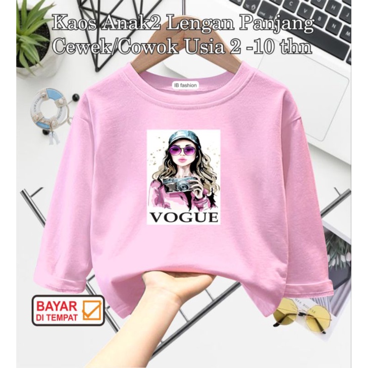 ((IB))KAOS ANAK PEREMPUAN PANJANG/VOQUE DIGITAL SABLON