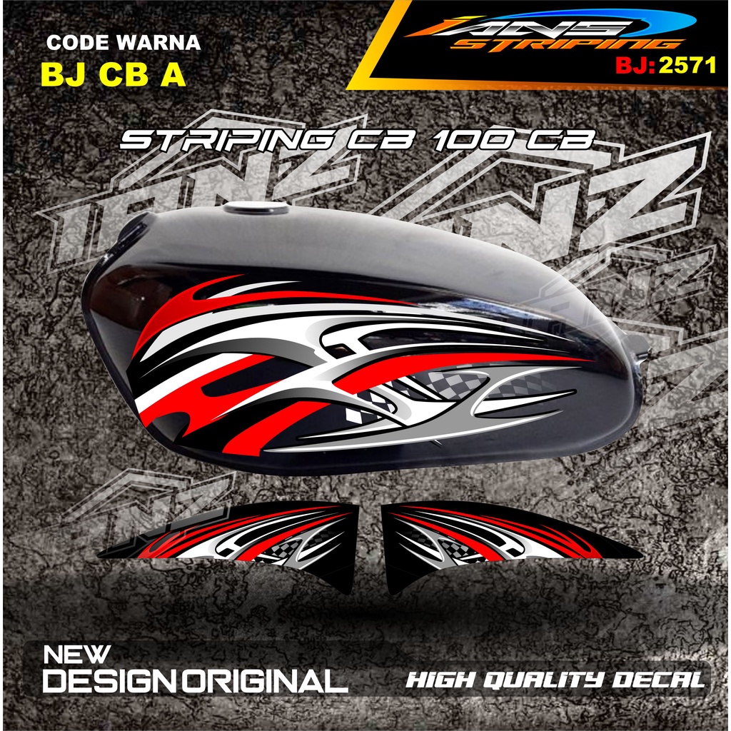 STRIPING BODY MOTOR CB BATIK  / STRIPING CUSTOM CB 125 TERMURAH / STIKER MOTOR