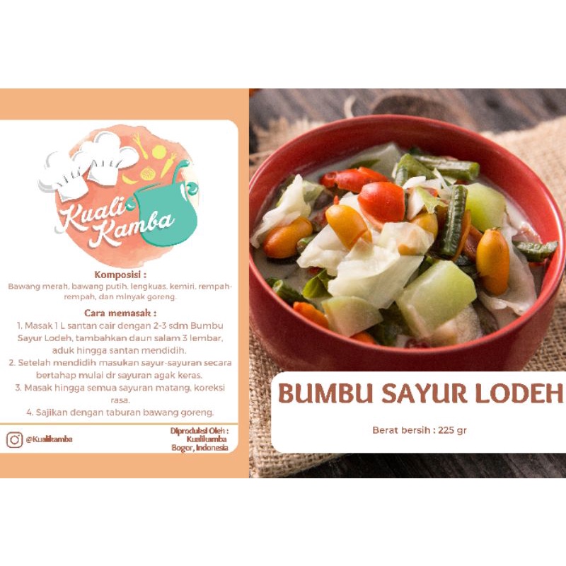 

Kualikamba Bumbu Sayur Lodeh 150 gr