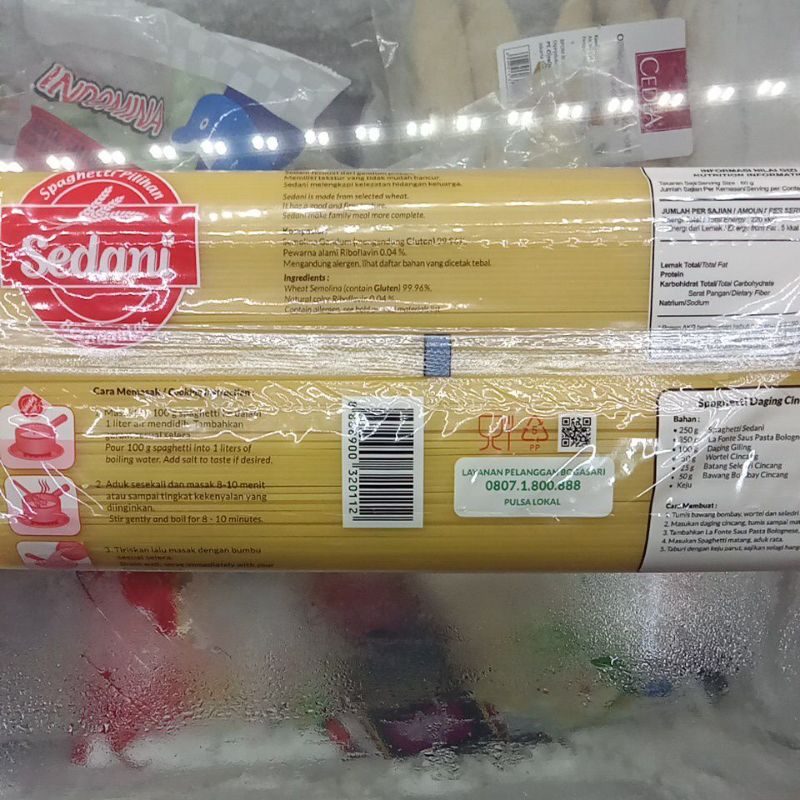 Sedani Mie Spaghetti Pilihan Berkualitas 1Kg