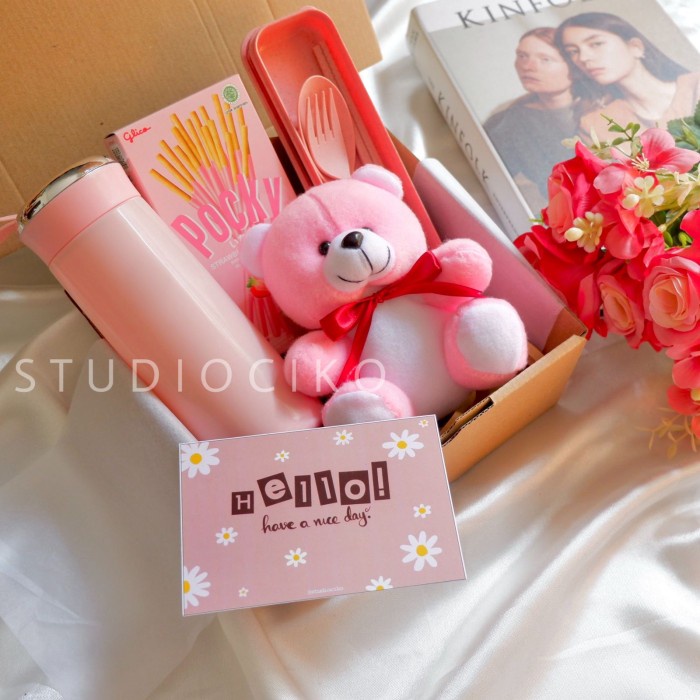 

(COD) Kado Ulang Tahun Wanita Hadiah Wisuda Hampers Cewek Gift Box Birthday - Bonbon-Pink