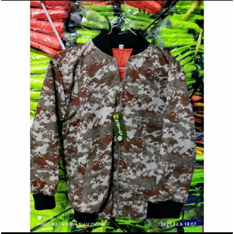 JAKET BOMBER ANAK /JAKET ANAK LORENG GURUN