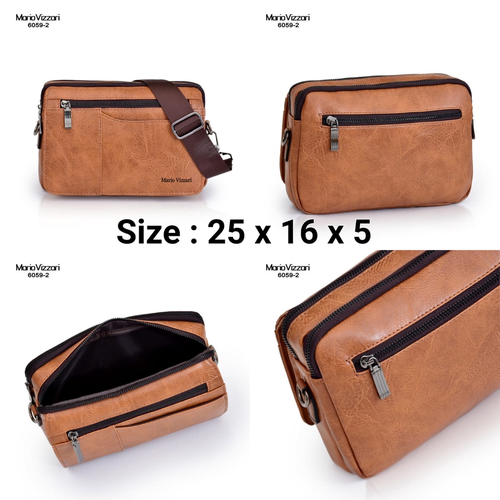 Tas Selempang Pria Kulit Mario Vizzari Boston (6059-2)