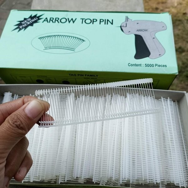 

Id Tag Arrow Top Pin Isi 5000 Untuk Tag Gun / Tag Pin Berbagai Ukuran 15Mm