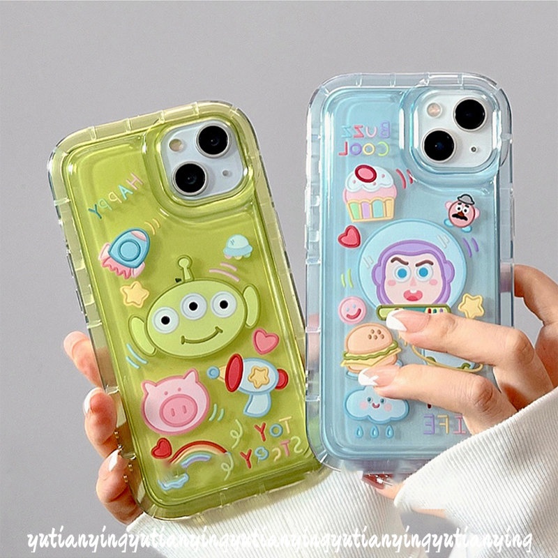 Soft Case TPU Transparan Motif Kartun Toy Story Alien Buzz Lightyear Untuk iPhone 11 7 8 6 6S Plus 14 13 12 Pro MAX XR 7plus X XS MAX